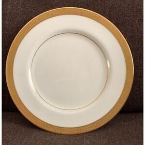 Vintage Mikasa Pembroke 6 1/2" Bread and Butter Bone China White Gold Verge Trim